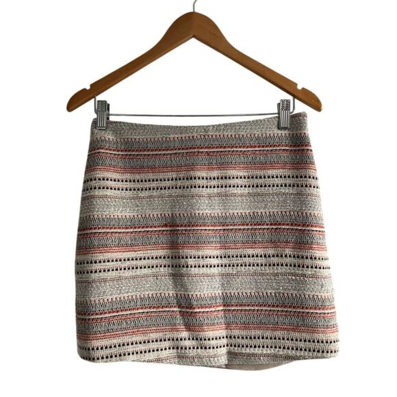 Atmosphere Textured Mini Skirt Striped Pattern Size 10 - Picture 1 of 4